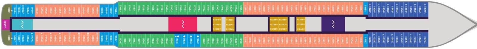 Deck 8 plan with Cabin 8011Z marked